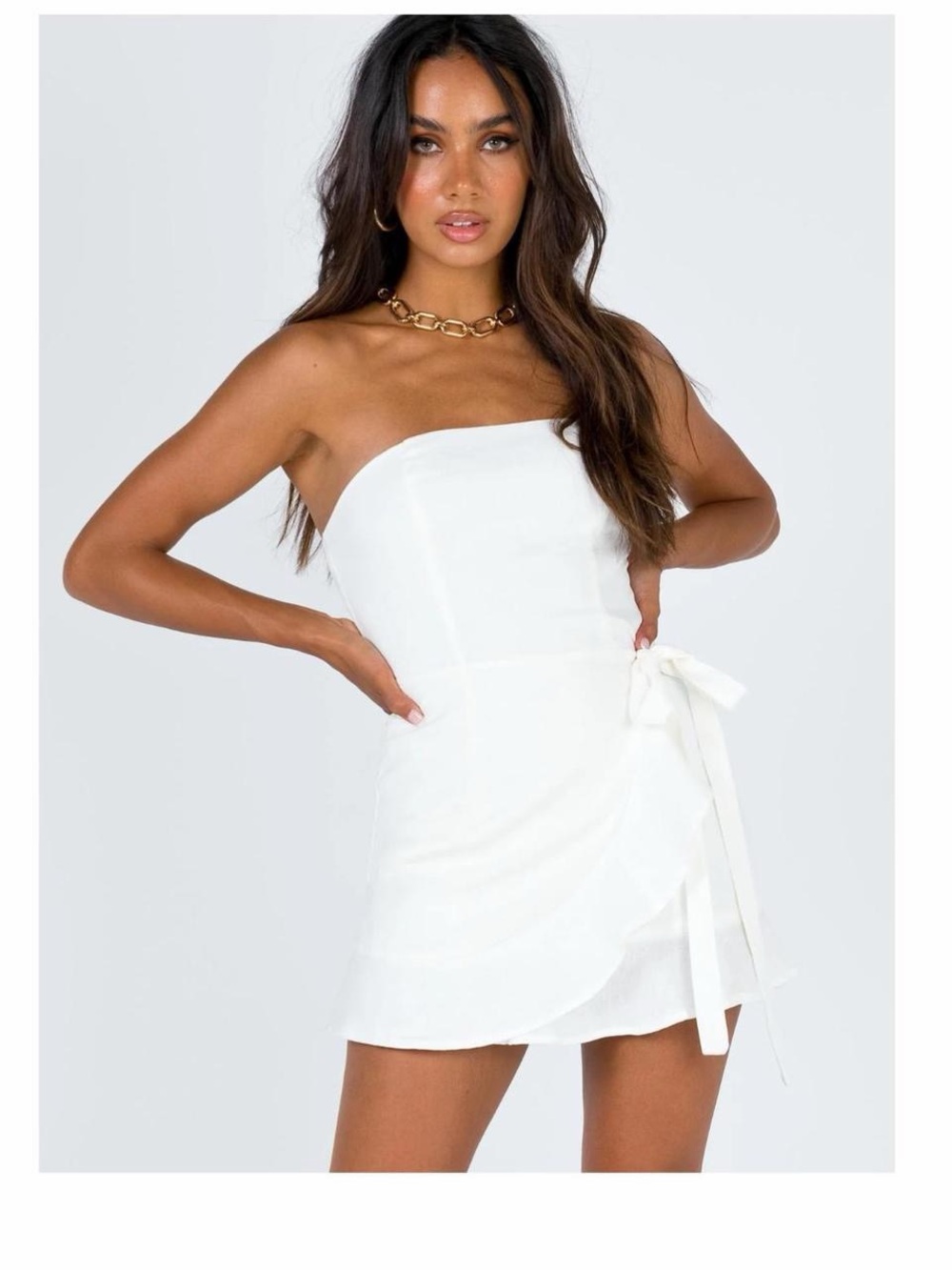 Princess Polly white mini dress